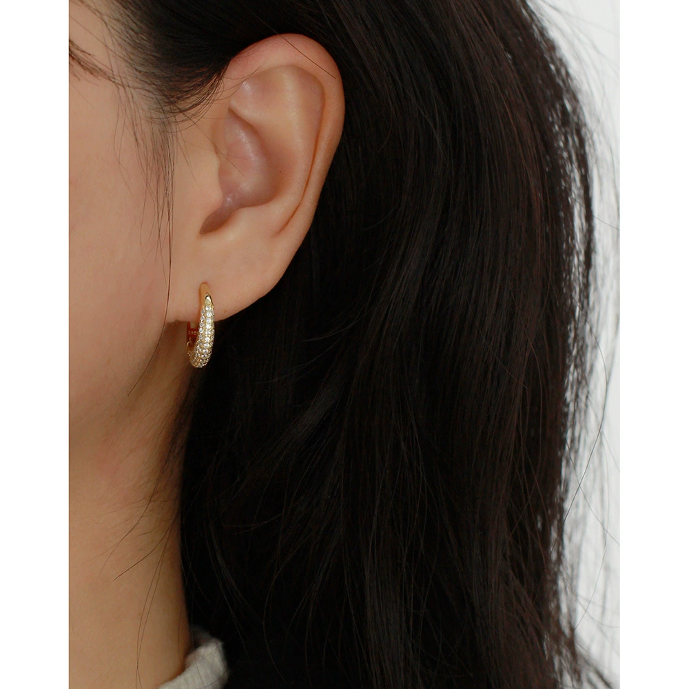 Elegant Sterling Silver 925 Ear Cuffs with Full Zirconia Stones - Image 3